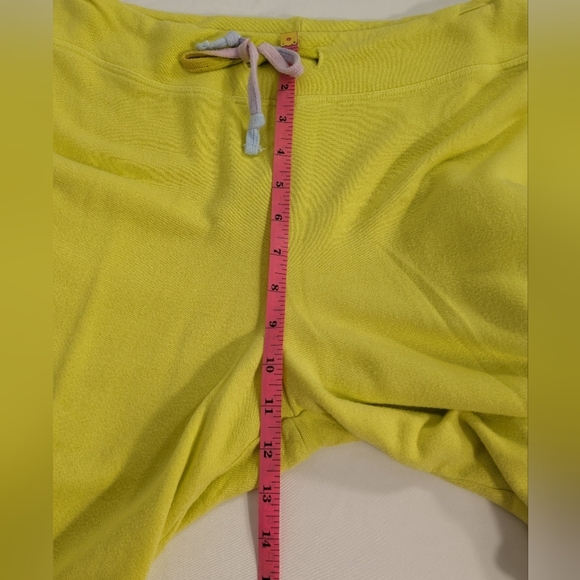 New Sundry Vibrant Yellow Sweat Pants with Ombre Pink & Blue Draw Sting Size 2 - Picture 9 of 10